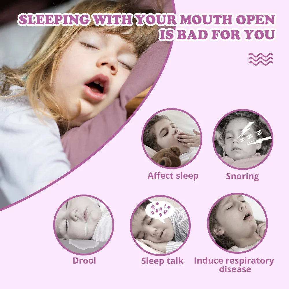 30PCS Mouth Correction Stickers Anti-Snoring Breathing Orthosis Mouth Sticker Children Anti-Snoring Stickers Improve Night Sleep