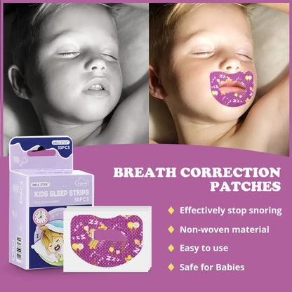 30PCS Mouth Correction Stickers Anti-Snoring Breathing Orthosis Mouth Sticker Children Anti-Snoring Stickers Improve Night Sleep
