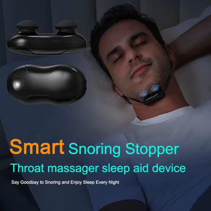 Smart anti Snoring Device Snore Stopper Snoring Solution Throat Massager Sleep Device Sleep Well Stop Snore Sleep Apnea Aid