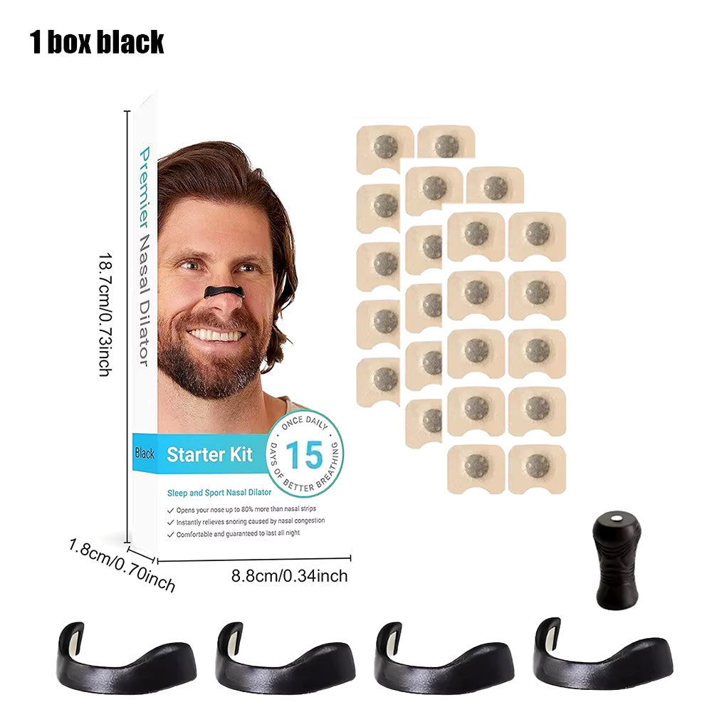 Magnetic Nose Strips,Anti-Snoring Nose Clip,Nasal Breathing Dilators Starter Kits,Increase Air Intake Improve Sleeping