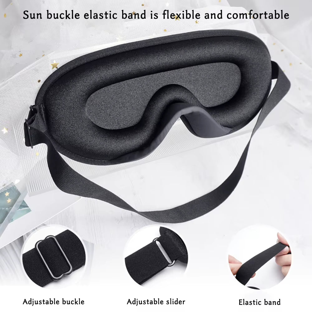 3D Memory Foam Silk Sleep Mask Soft Eye Patches Comfort Three Dimensiona Design Face Sleeping Mask Eyeshade Breathable Women Men