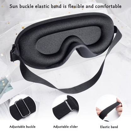 3D Memory Foam Silk Sleep Mask Soft Eye Patches Comfort Three Dimensiona Design Face Sleeping Mask Eyeshade Breathable Women Men