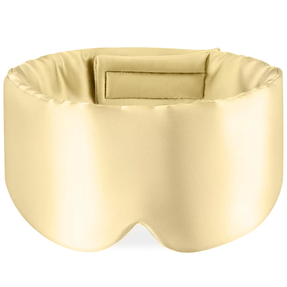Silk Sleep Mask for Side Sleeper,Eye Mask Sleeping for Women Men 100% Mulberry Silk,Eye Cover for Sleeping with Adjustable Band