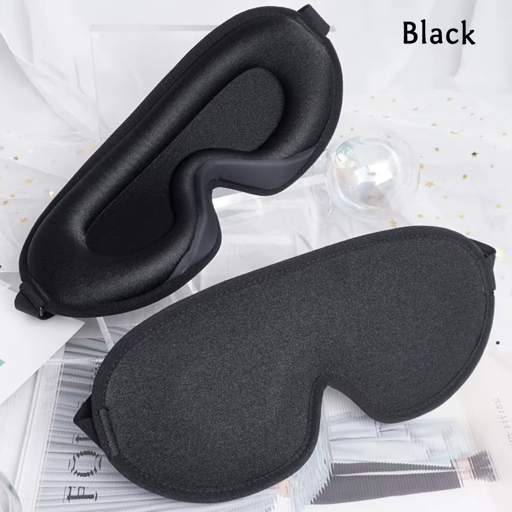 3D Memory Foam Silk Sleep Mask Soft Eye Patches Comfort Three Dimensiona Design Face Sleeping Mask Eyeshade Breathable Women Men