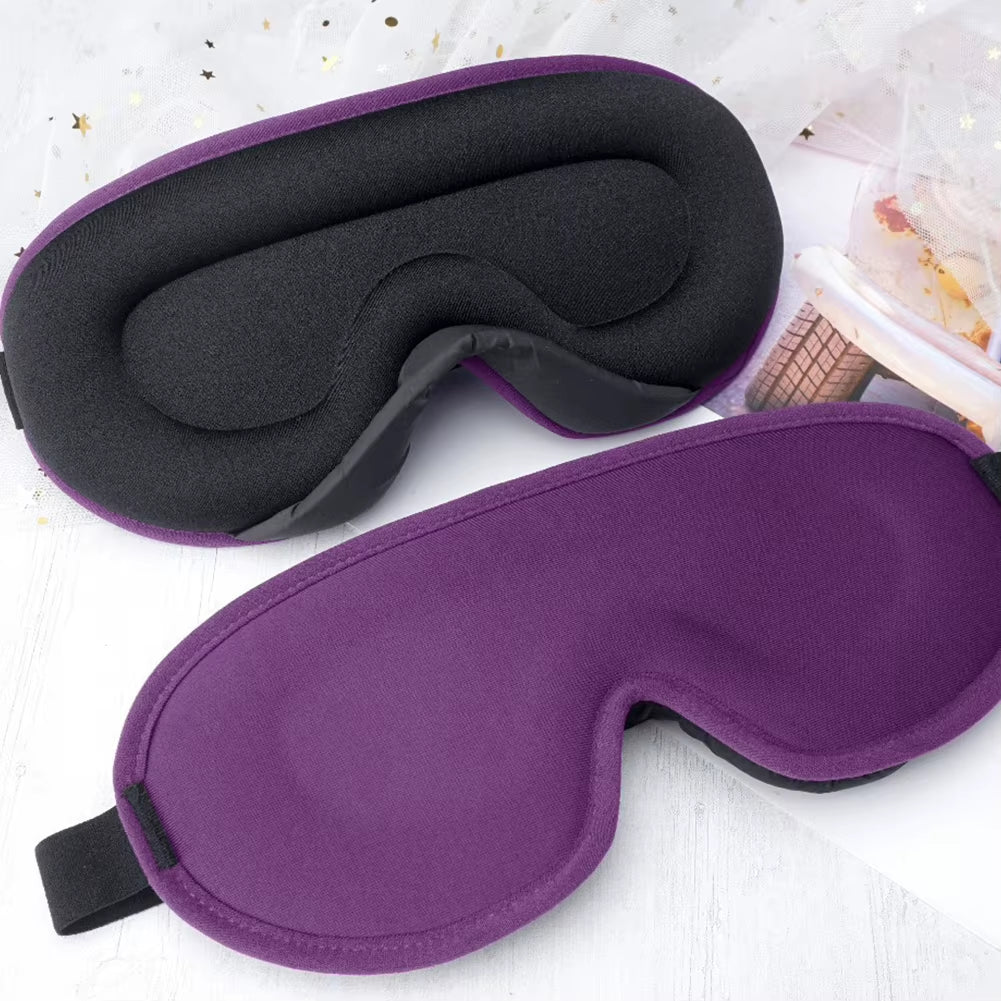 3D Memory Foam Silk Sleep Mask Soft Eye Patches Comfort Three Dimensiona Design Face Sleeping Mask Eyeshade Breathable Women Men