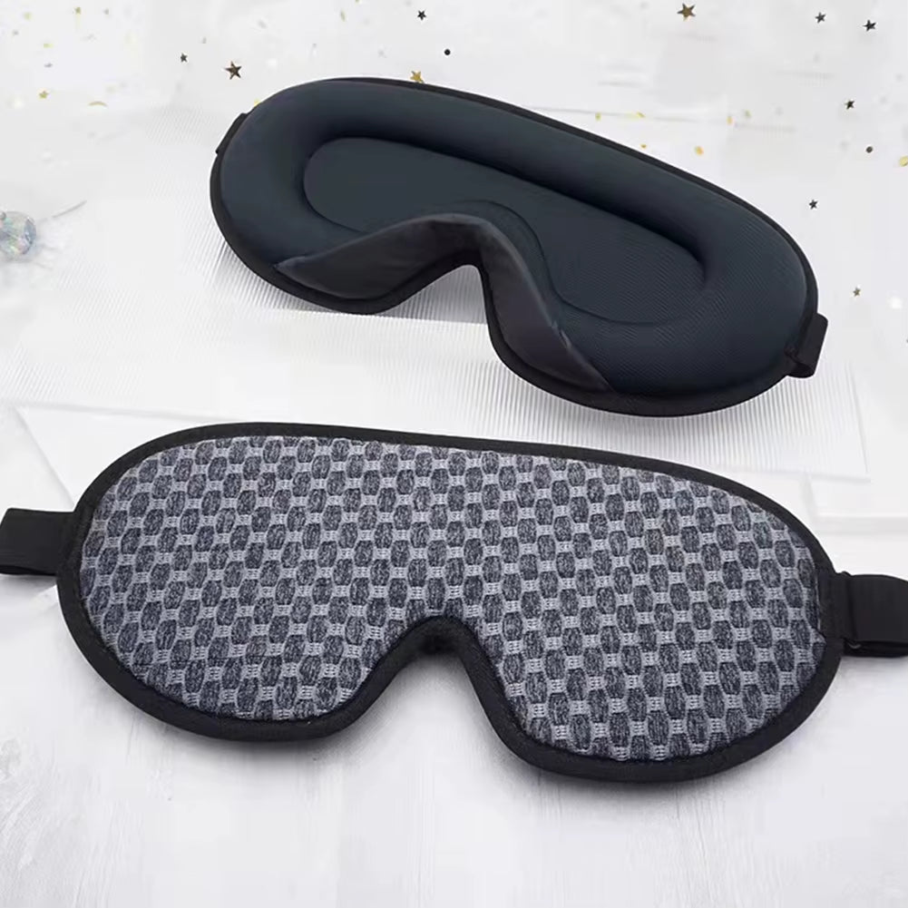 3D Memory Foam Silk Sleep Mask Soft Eye Patches Comfort Three Dimensiona Design Face Sleeping Mask Eyeshade Breathable Women Men