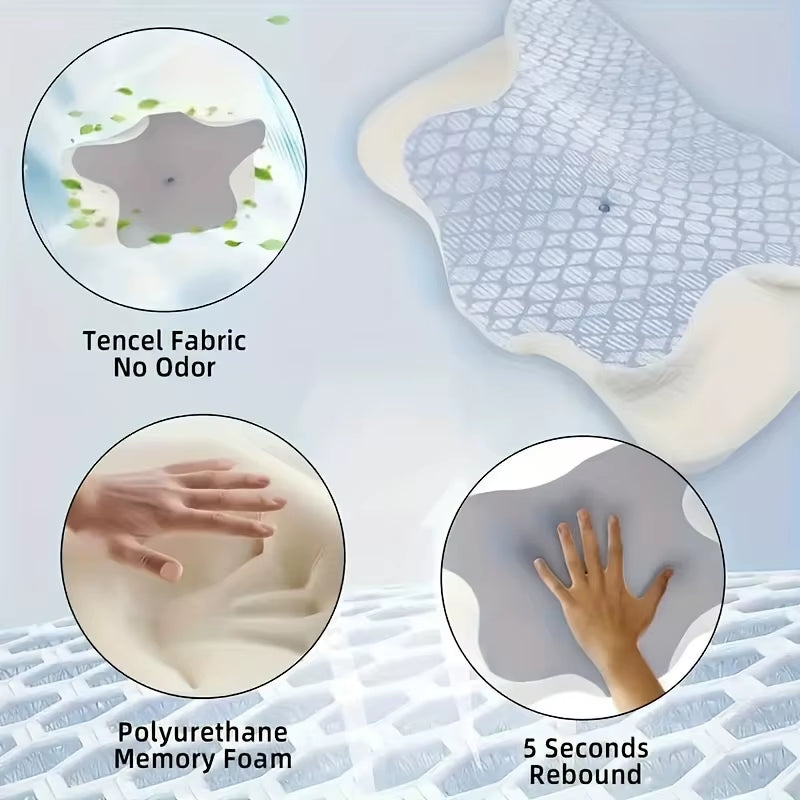 Pillow Neck Cervical Spine Support Pillow Memory Foam Butterfly Shaped Pillow Slow Rebound Promotes Relaxation during Sleep 이불