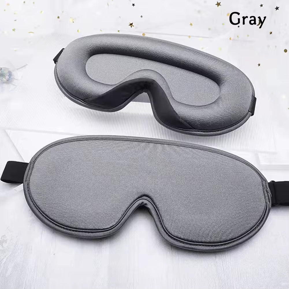 3D Memory Foam Silk Sleep Mask Soft Eye Patches Comfort Three Dimensiona Design Face Sleeping Mask Eyeshade Breathable Women Men