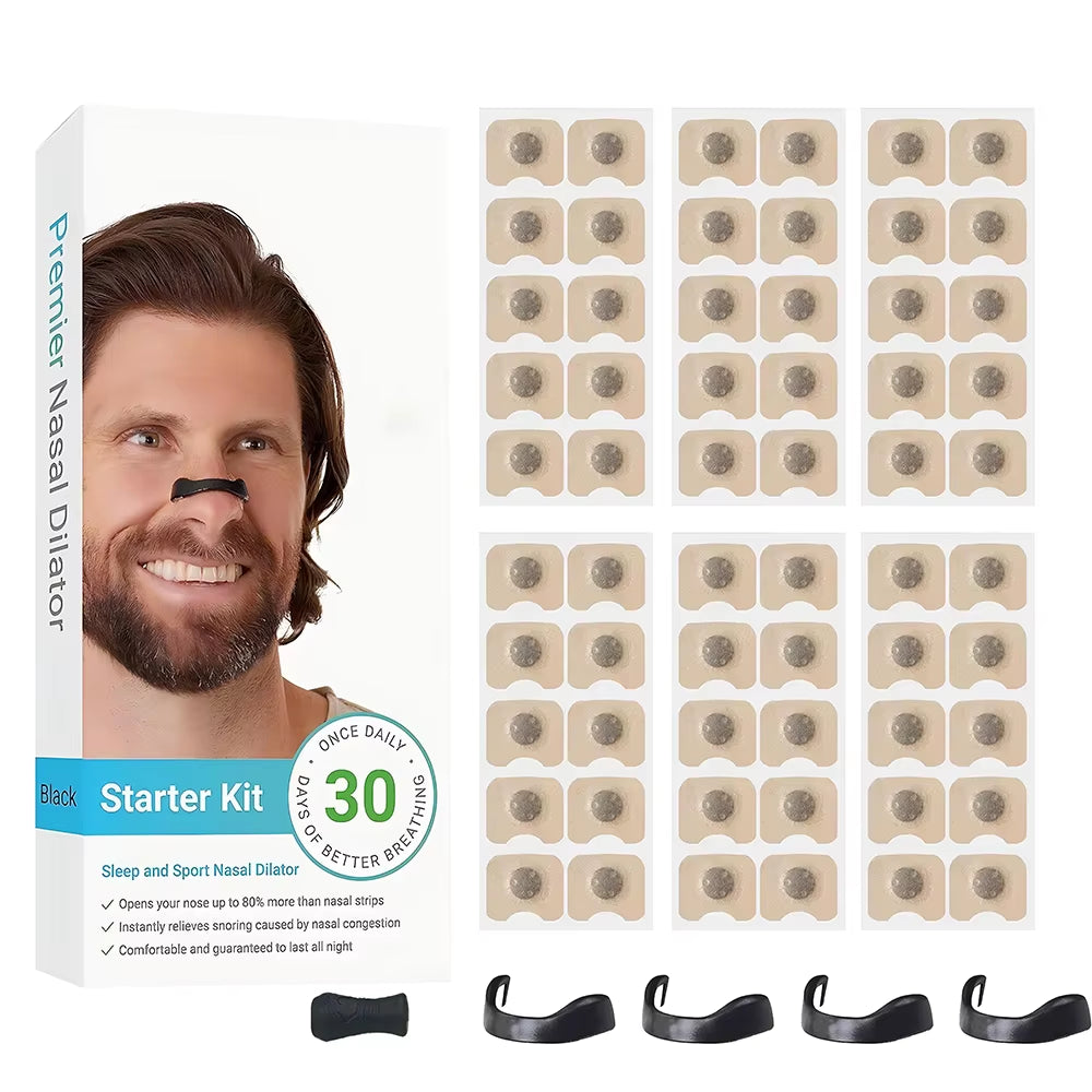 Magnetic Nose Strips,Anti-Snoring Nose Clip,Nasal Breathing Dilators Starter Kits,Increase Air Intake Improve Sleeping
