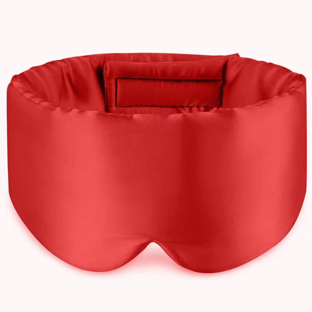 Silk Sleep Mask for Side Sleeper,Eye Mask Sleeping for Women Men 100% Mulberry Silk,Eye Cover for Sleeping with Adjustable Band