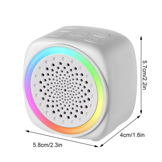 Mini White Noise Sound Machine Sleep Soother with 26 Soothing Sounds Breathing with RGB Light for Baby Adult Travel