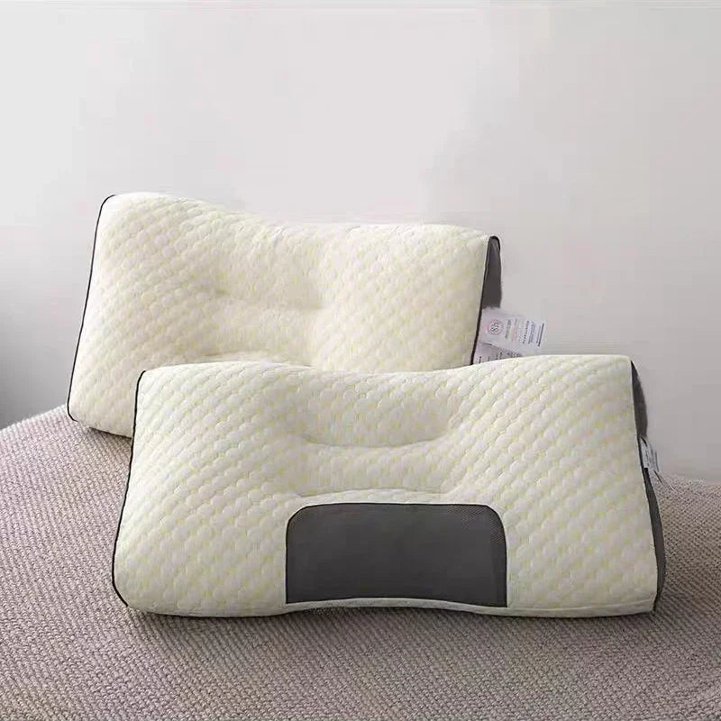 Pillow Support Cervical Vertebra to Help Sleep Home Pillow Core Does Not Collapse Anti-Snoring Pure Cotton Massage Pillow