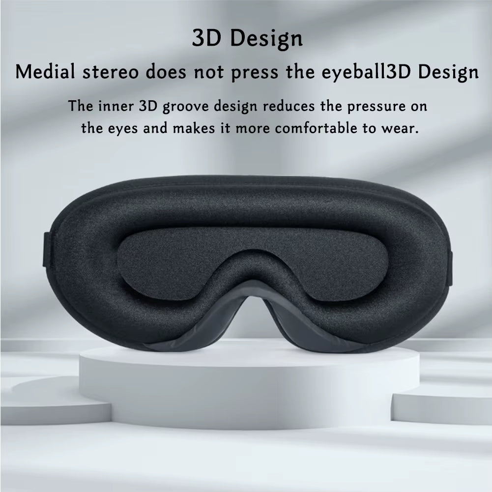 3D Memory Foam Silk Sleep Mask Soft Eye Patches Comfort Three Dimensiona Design Face Sleeping Mask Eyeshade Breathable Women Men