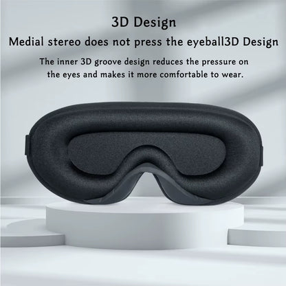 3D Memory Foam Silk Sleep Mask Soft Eye Patches Comfort Three Dimensiona Design Face Sleeping Mask Eyeshade Breathable Women Men