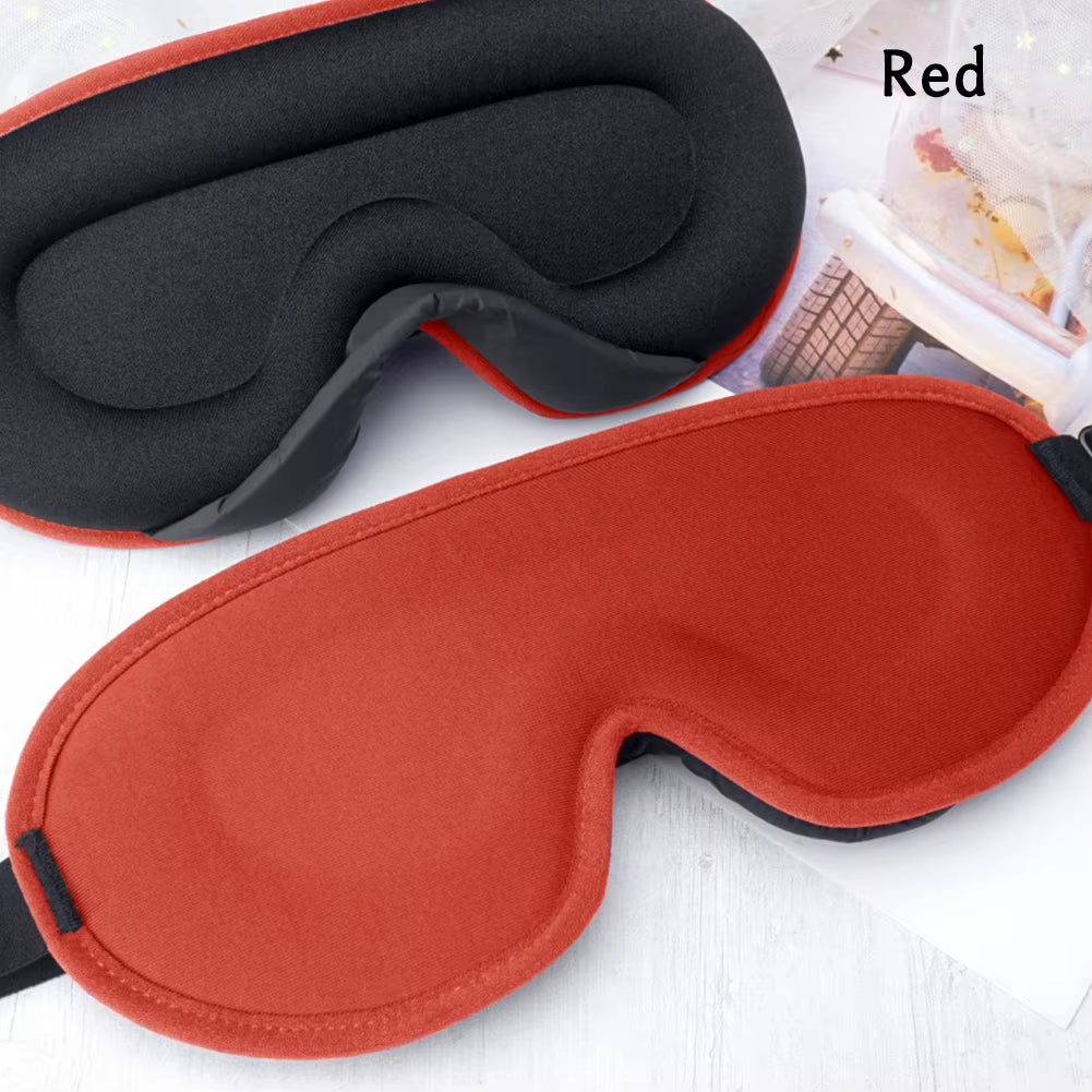 3D Memory Foam Silk Sleep Mask Soft Eye Patches Comfort Three Dimensiona Design Face Sleeping Mask Eyeshade Breathable Women Men