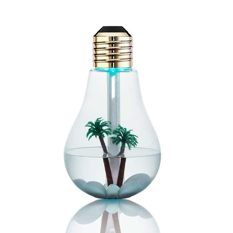 Creative Bulb Diffuser Humidifier Color Atmosphere Night Lamps Ultrasonic Essential Oil Diffuser Home Office Desktop Humidifier