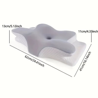 Pillow Neck Cervical Spine Support Pillow Memory Foam Butterfly Shaped Pillow Slow Rebound Promotes Relaxation during Sleep 이불