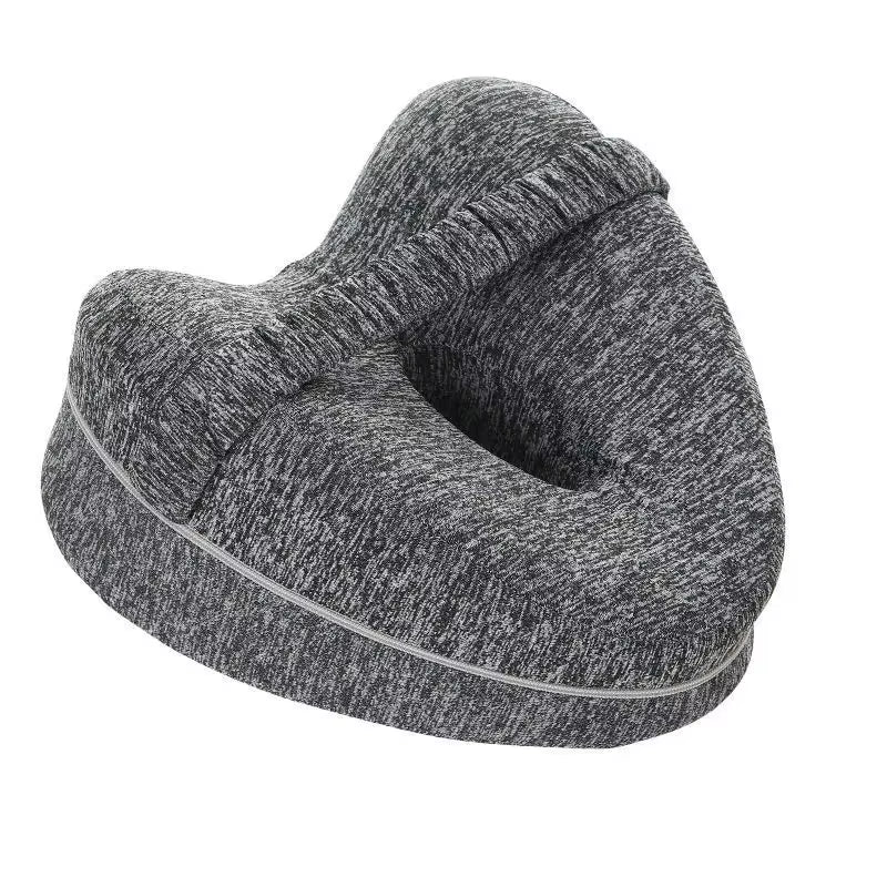 Memory Cotton Leg Pillow Hollow Heart Pregnancy Side Sleeper Sciatica Orthopedic Sciatica Back Hip Relief Pillow for Bed, Sofa