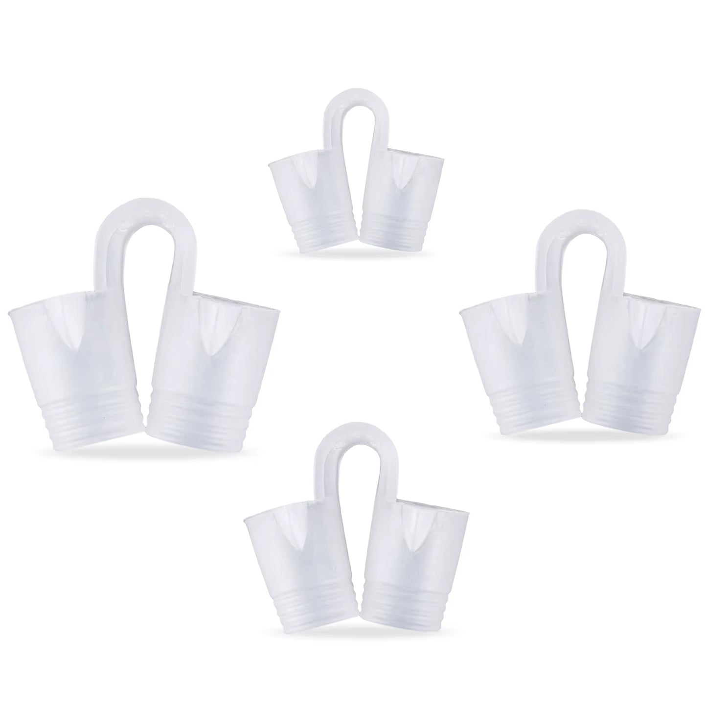 4 Pcs Nose Vent Sinus Relief Dilator Soft Silicone Vent Nasal Dilators Device Nose Clip No Strips Nose Clip for Nasal Snorers