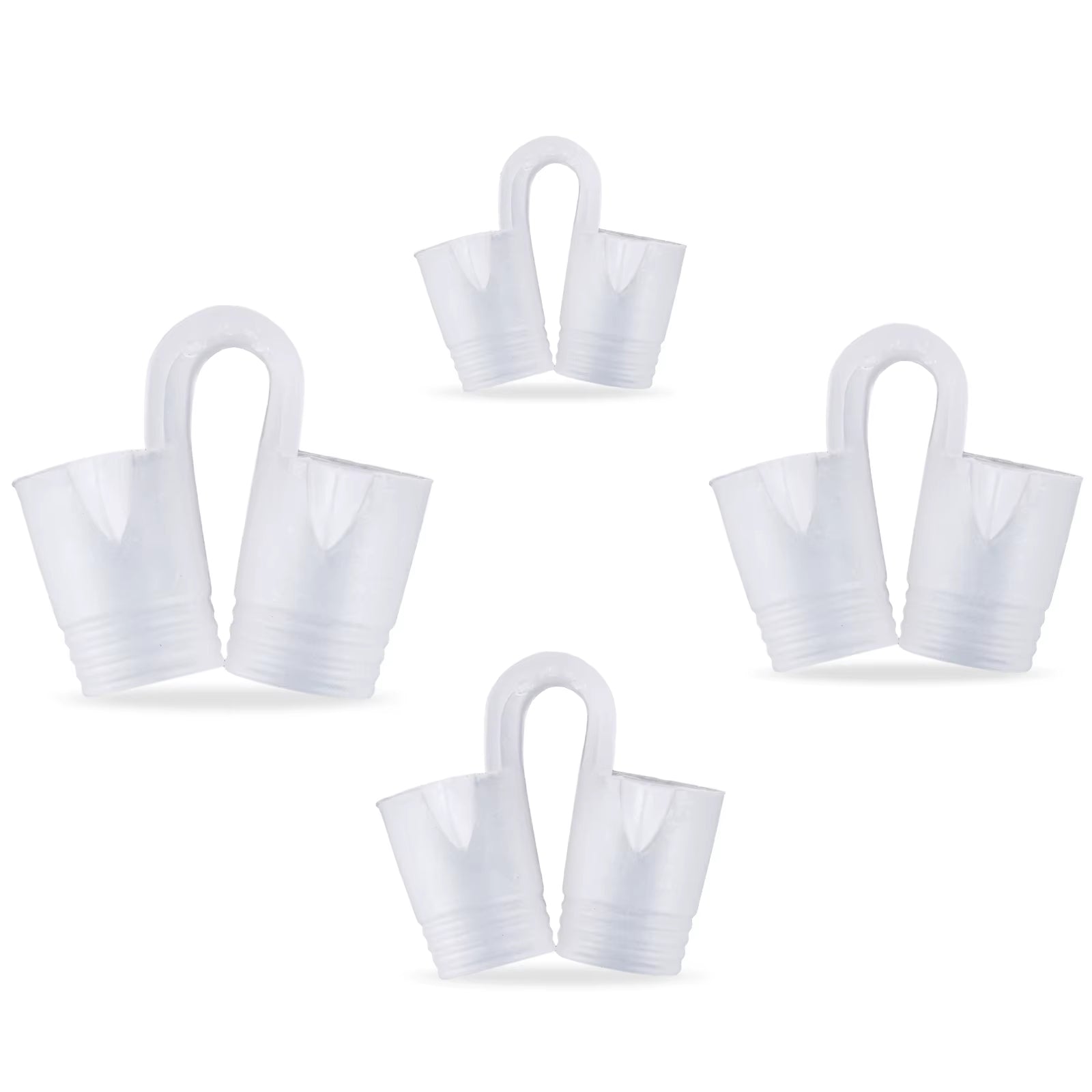 4 Pcs Nose Vent Sinus Relief Dilator Soft Silicone Vent Nasal Dilators Device Nose Clip No Strips Nose Clip for Nasal Snorers