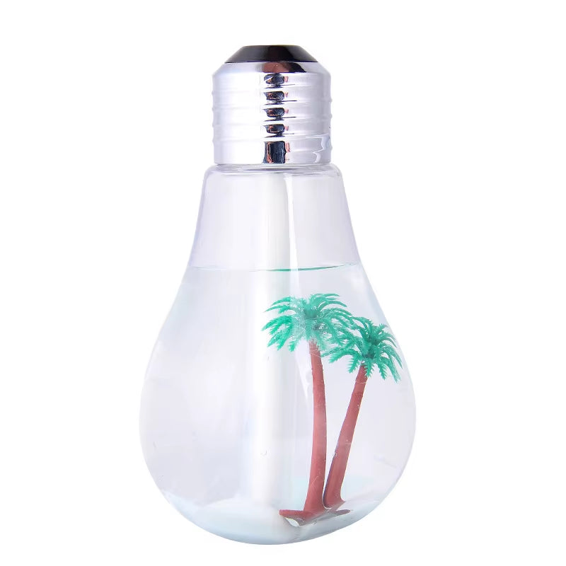 Creative Bulb Diffuser Humidifier Color Atmosphere Night Lamps Ultrasonic Essential Oil Diffuser Home Office Desktop Humidifier