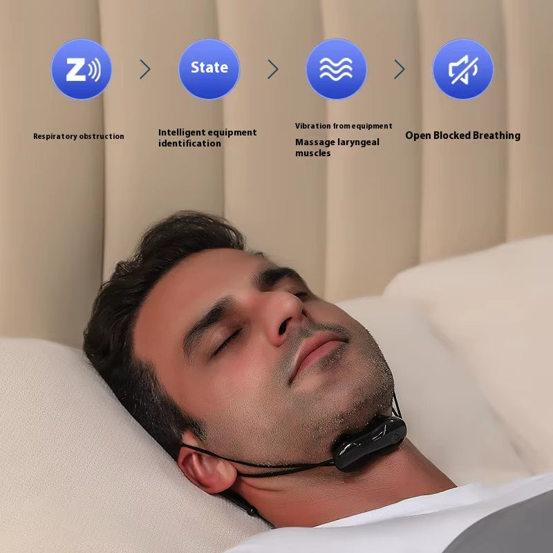 Smart anti Snoring Device Snore Stopper Snoring Solution Throat Massager Sleep Device Sleep Well Stop Snore Sleep Apnea Aid