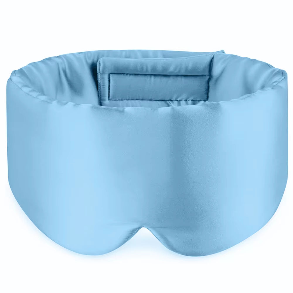 Silk Sleep Mask for Side Sleeper,Eye Mask Sleeping for Women Men 100% Mulberry Silk,Eye Cover for Sleeping with Adjustable Band