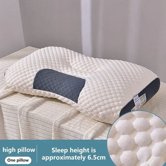 Pillow Support Cervical Vertebra to Help Sleep Home Pillow Core Does Not Collapse Anti-Snoring Pure Cotton Massage Pillow